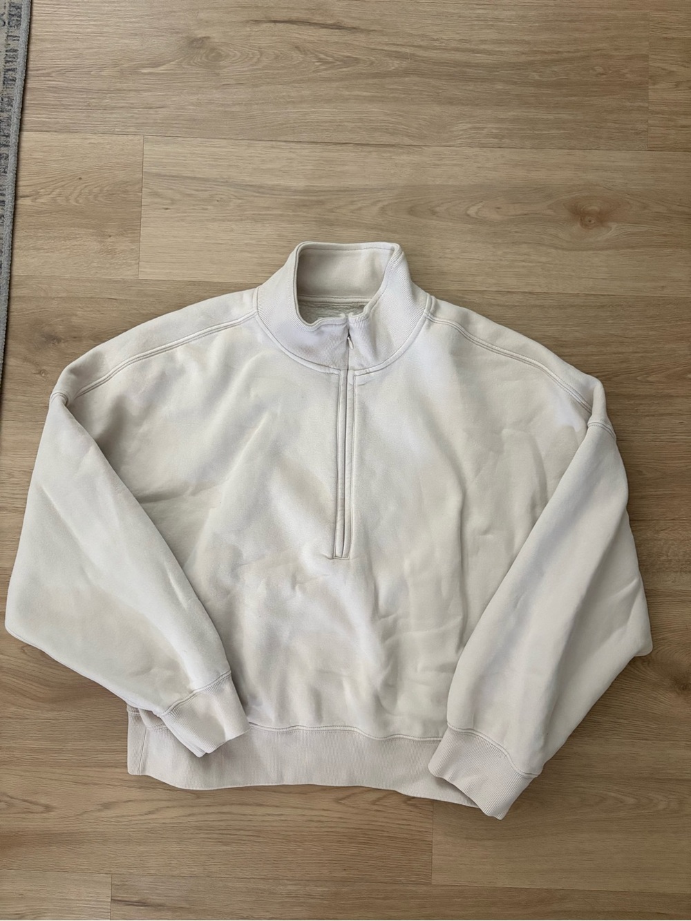 Abercrombie & Fitch Cream Quarter Zip
